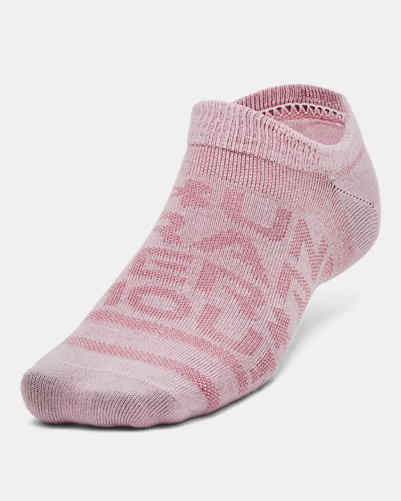 Unisex UA Essential 6-Pack No-Show Socks in Pink image number 1